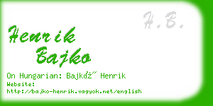 henrik bajko business card